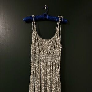 American Eagle Outfitters Green Floral Jumpsuit